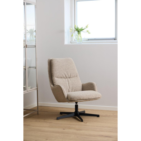 Fotel obrotowy Actona Bosley beżowy | Skandynawski design