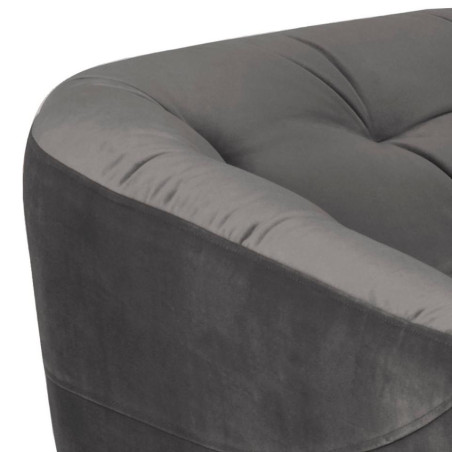 Sofa welurowa 3-osobowa Actona Ria - Szara, Nowoczesny Design