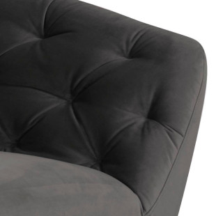 Sofa welurowa 3-osobowa Actona Ria - Szara, Nowoczesny Design