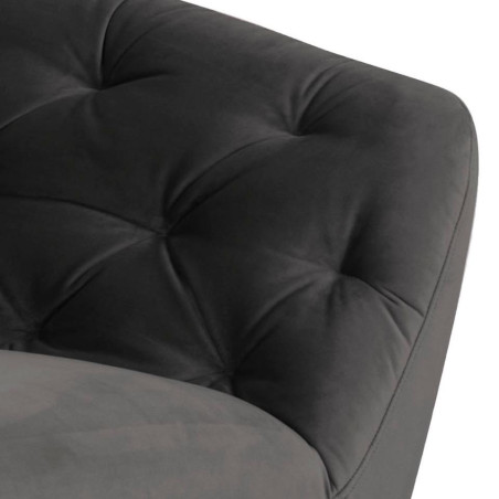 Sofa welurowa 3-osobowa Actona Ria - Szara, Nowoczesny Design