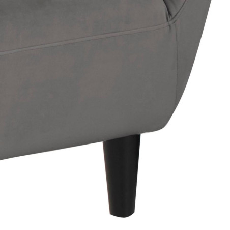 Sofa welurowa 3-osobowa Actona Ria - Szara, Nowoczesny Design