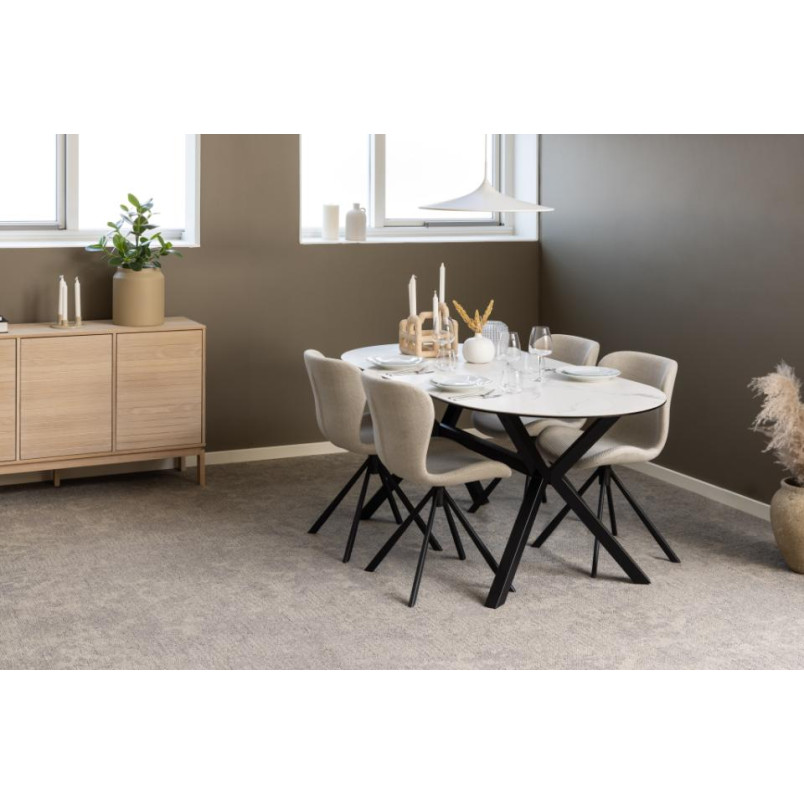 Komoda skandynawska Linley Actona | 135x80cm | Dąb Bielony