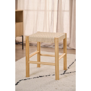 Stołek drewniany Actona Alvin | Naturalny design, 45cm