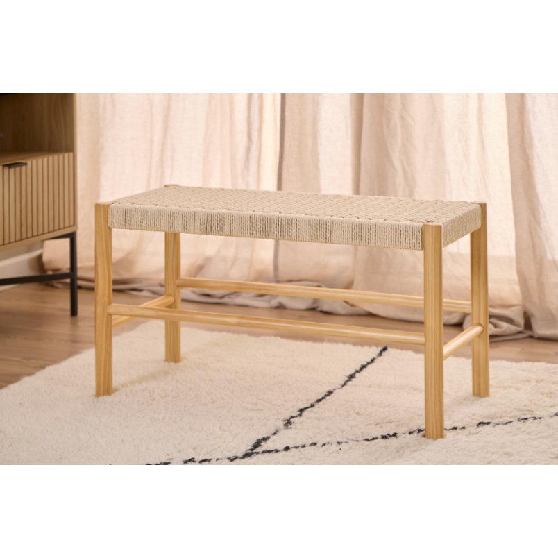 Ławka drewniana Actona Alvin | Naturalny design, 80x45cm