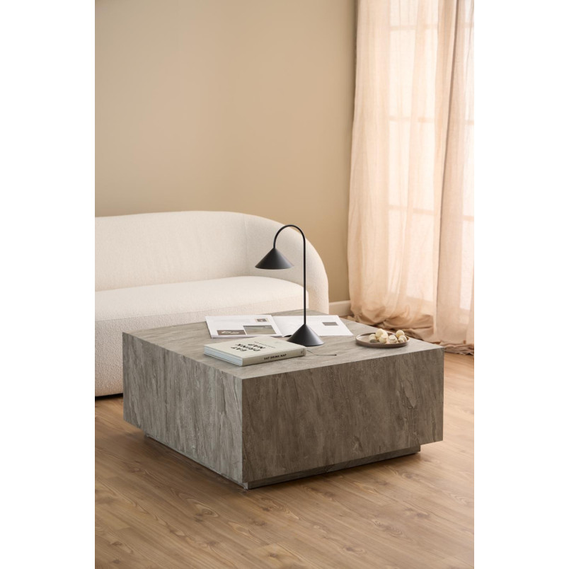 Stolik kawowy Actona "Dice" 90x90 - Szary marmur | Elegancki design