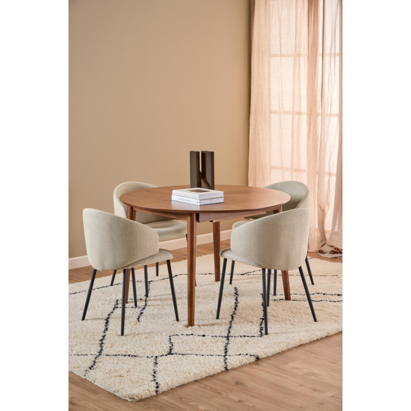 Stół okrągły rozkładany Montreux Actona | 115-154cm | Orzech