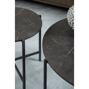 Stolik kawowy Actona Lamoine | Czarny marmur, 70cm | Kup online