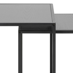 Zestaw stolików kawowych Seaford czarny Actona | Elegancki Design