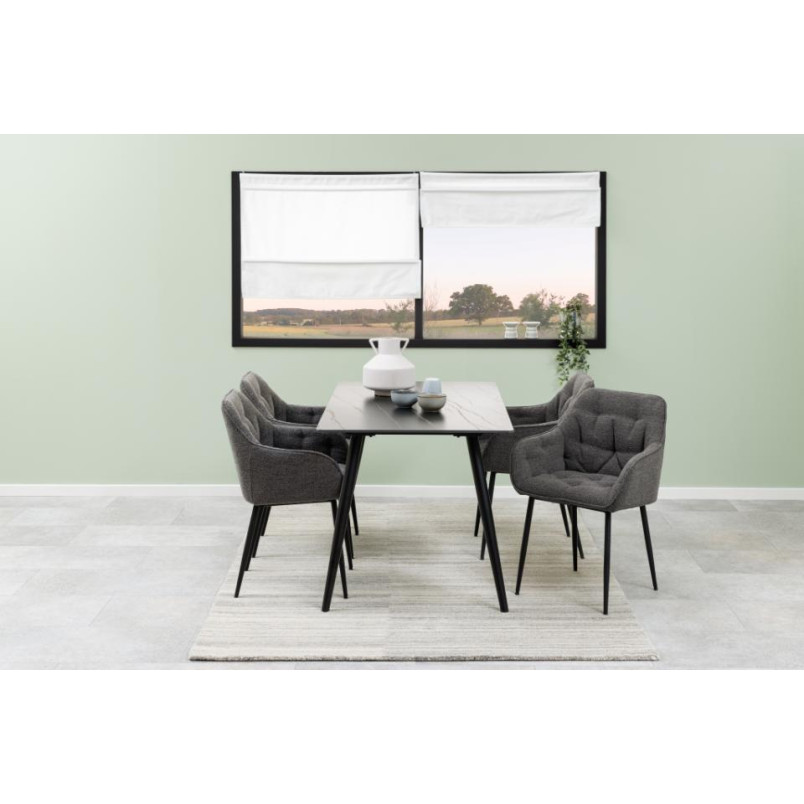 Stół prostokątny Actona Wicklow 140x80 czarny - Elegancki design