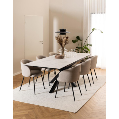 Stół rozkładany Actona Heaven: Biały marmur, 200-240x100cm - Kup Teraz!