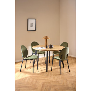 Stół okrągły Actona Cadiz | Dąb/Czarny | 120cm