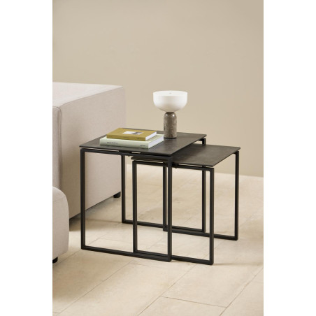 Zestaw stolików Actona Katrine | Czarny, ceramiczny | Kup online