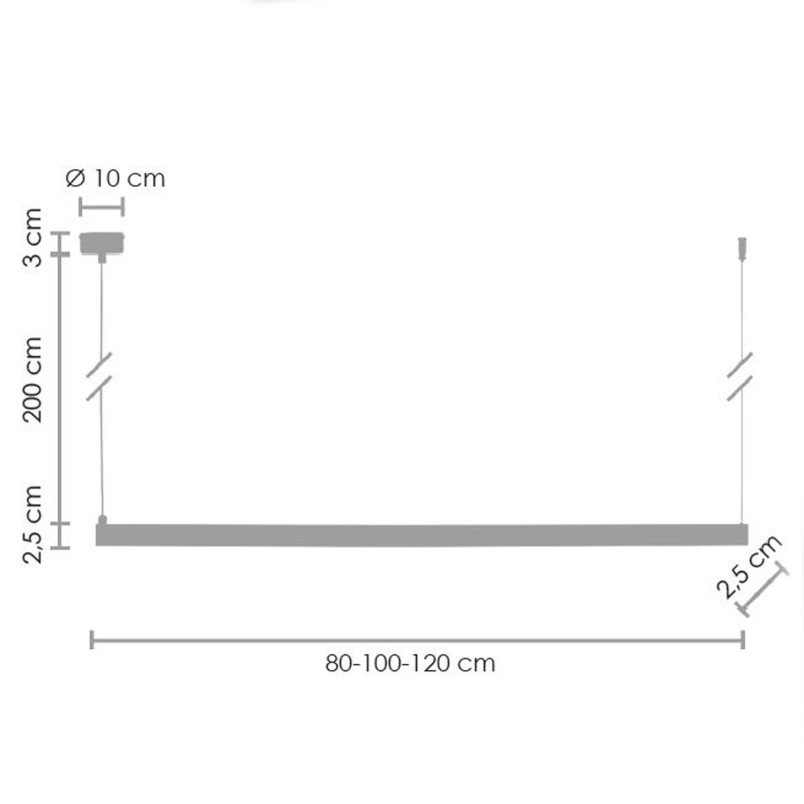 Lampa wisząca Beam LED 80cm złota - Step Into Design