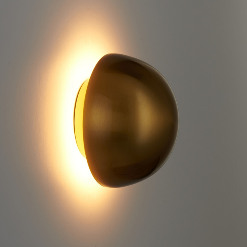 Kinkiet Button LED złoty 16cm | Step Into Design - Oświetlenie Glamour