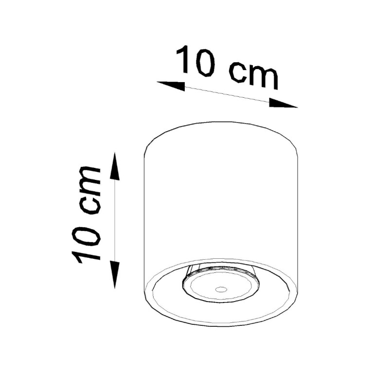 Lampa spot tuba Orbis 10cm biała Sollux | Downlighty Sollux