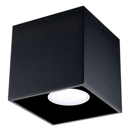 Lampa spot kwadratowa Quad czarna Sollux - Oświetlenie LED