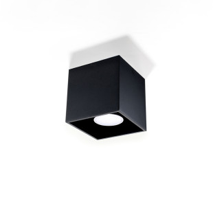 Lampa spot kwadratowa Quad czarna Sollux - Oświetlenie LED
