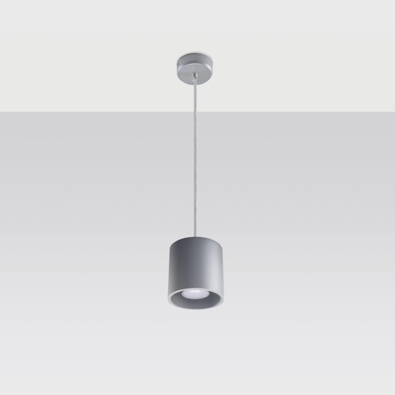 Lampa wisząca Orbis szara Sollux | Nowoczesne oświetlenie