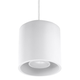 Lampa wisząca tuba biała Orbis 10cm - Sollux | Sklep z lampami