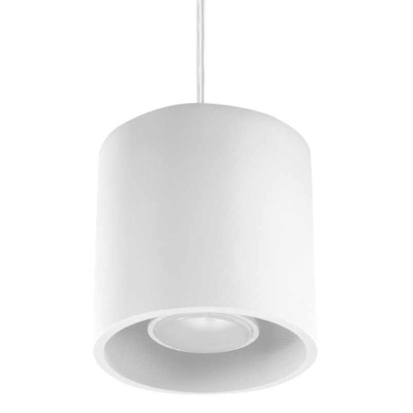 Lampa wisząca tuba biała Orbis 10cm - Sollux | Sklep z lampami