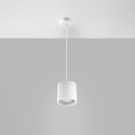Lampa wisząca tuba biała Orbis 10cm - Sollux | Sklep z lampami