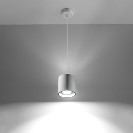 Lampa wisząca tuba biała Orbis 10cm - Sollux | Sklep z lampami