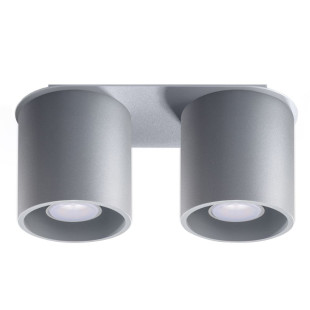 Lampa spot 2 punktowa Orbis szara | Sollux - Oświetlenie