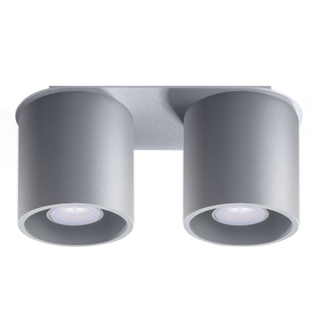 Lampa spot 2 punktowa Orbis szara | Sollux - Oświetlenie