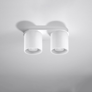 Lampa spot 2 punktowa Orbis biała Sollux | Oświetlenie LED