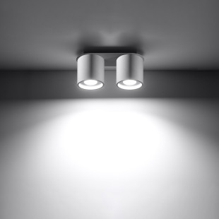 Lampa spot 2 punktowa Orbis biała Sollux | Oświetlenie LED