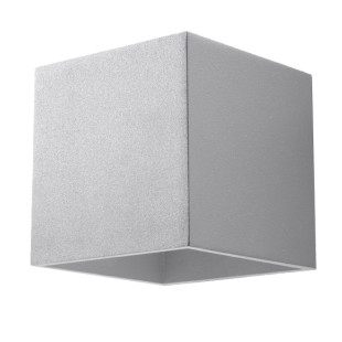 Kinkiet ścienny Sollux Quad szary 10cm - Oświetlenie LED