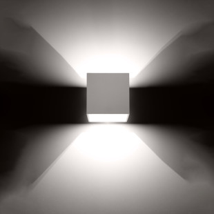 Kinkiet ścienny biały Sollux Quad 10cm - Oświetlenie LED