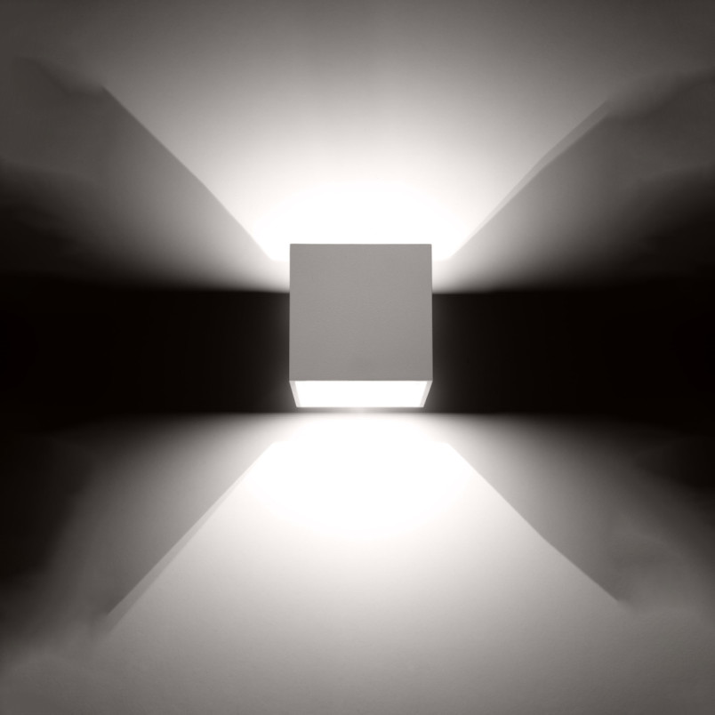 Kinkiet ścienny biały Sollux Quad 10cm - Oświetlenie LED