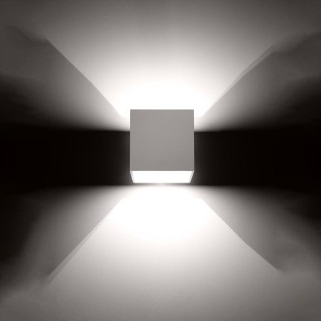 Kinkiet ścienny biały Sollux Quad 10cm - Oświetlenie LED
