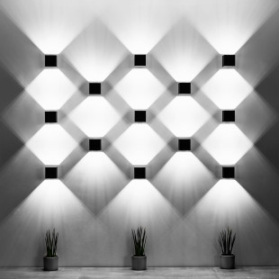 Kinkiet ścienny biały Sollux Quad 10cm - Oświetlenie LED