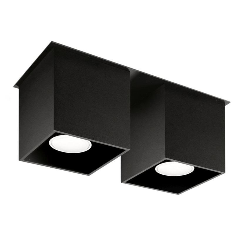 Lampa spot kwadratowa 2 punktowa Quad | Sollux - Nowoczesne oświetlenie