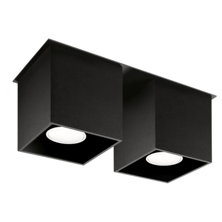 Lampa spot kwadratowa 2 punktowa Quad | Sollux - Nowoczesne oświetlenie