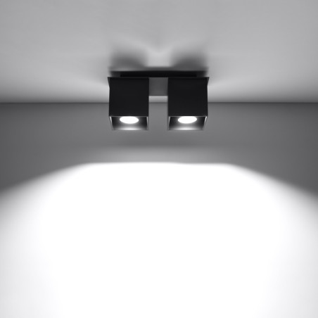 Lampa spot kwadratowa 2 punktowa Quad | Sollux - Nowoczesne oświetlenie