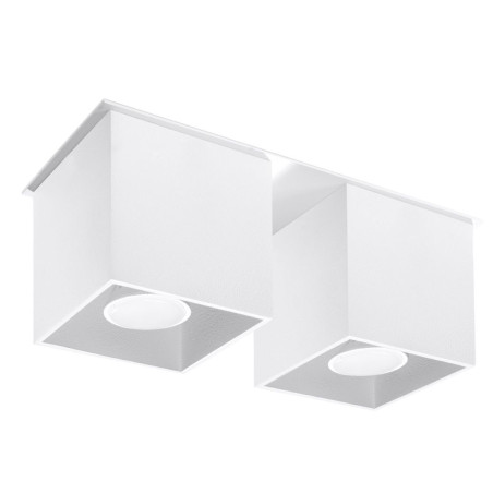 Lampa spot kwadratowa biała Sollux Quad | 2 punkty