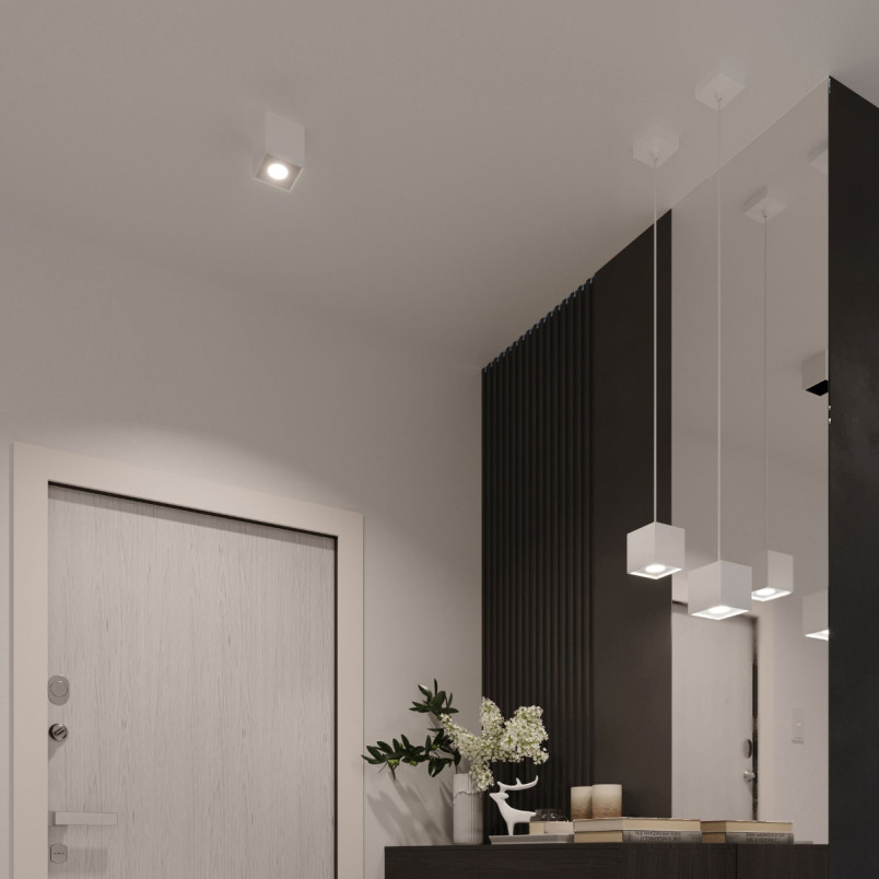 Lampa spot kwadratowa biała Sollux Quad | 2 punkty