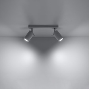 Reflektor sufitowy 2 punktowy Ring Long biały Sollux - Oświetlenie