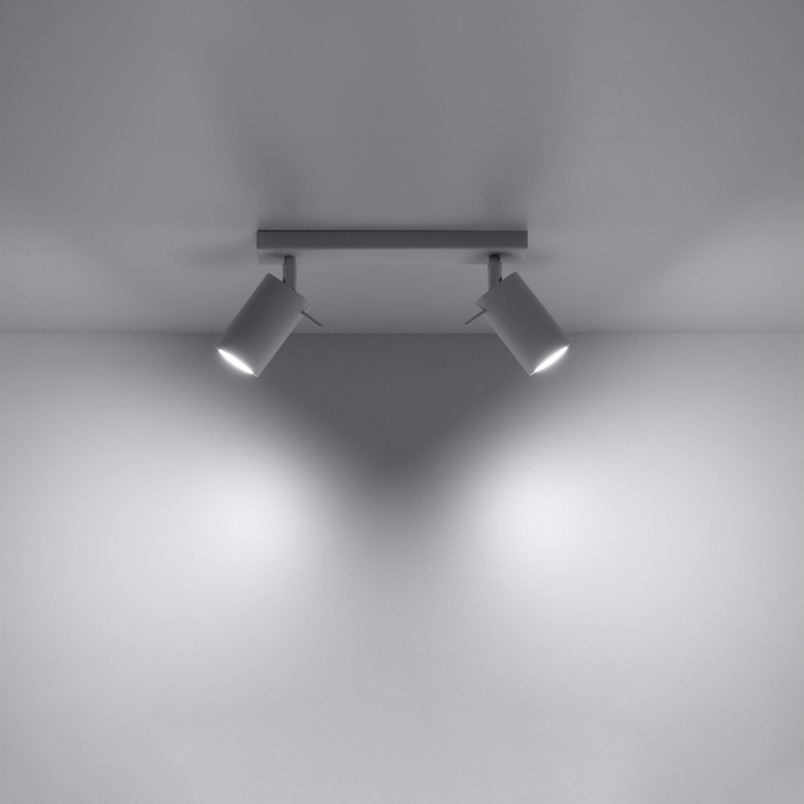 Reflektor sufitowy 2 punktowy Ring Long biały Sollux - Oświetlenie