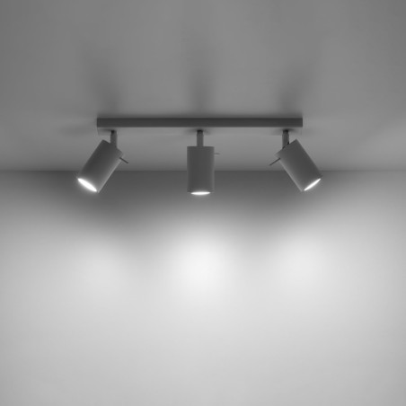 Reflektor sufitowy 3 punktowy Ring Long biały - Sollux
