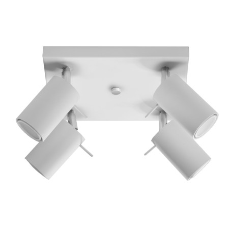 Reflektor sufitowy 4 punktowy Sollux Ring Square - Biały