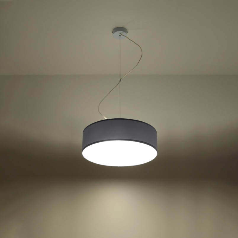 Lampa wisząca Arena szara 35cm Sollux | Nowoczesne oświetlenie