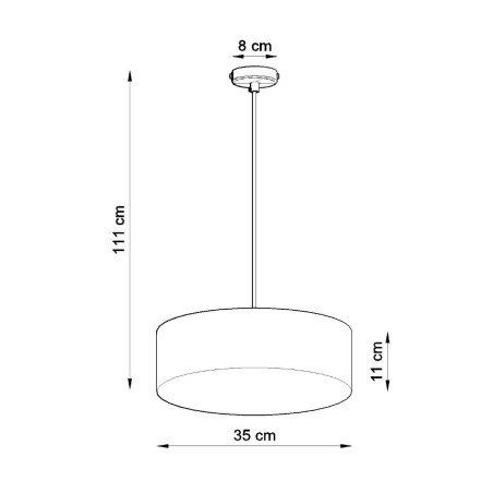 Lampa wisząca Arena szara 35cm Sollux | Nowoczesne oświetlenie