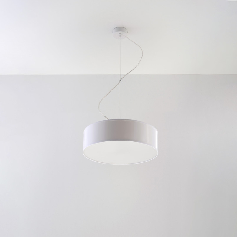 Lampa wisząca Arena biała Sollux | Okrągła, nowoczesna - Kup online