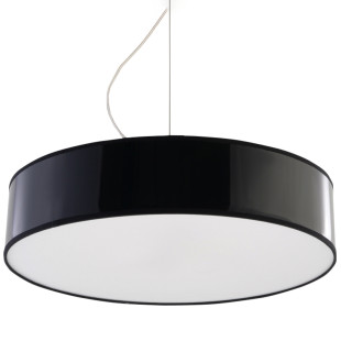 Lampa wisząca Arena | Sollux - Okrągła, Czarna | Kup online