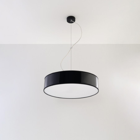 Lampa wisząca Arena | Sollux - Okrągła, Czarna | Kup online