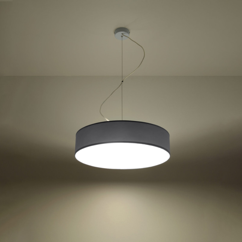 Lampa wisząca Arena Sollux - Okrągła, Szara - Kup online!
